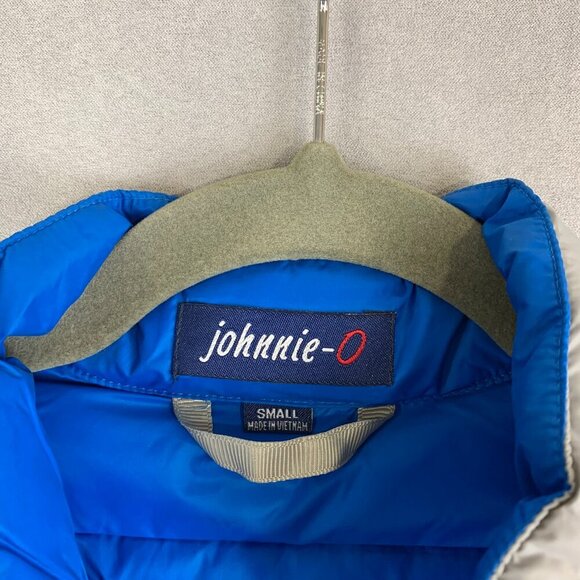 Johnnie-O Mens Hudson Vest Small Light Gray Full Zip Sleeveless Puffer Nylon - Picture 5 of 16